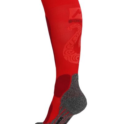 MSOCKS Skitouren Socke Kompression MSK-K1 Woman rot/grau