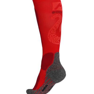 MSOCKS chaussettes ski de randonnée compression MSK-K1 Femme rouge/gris