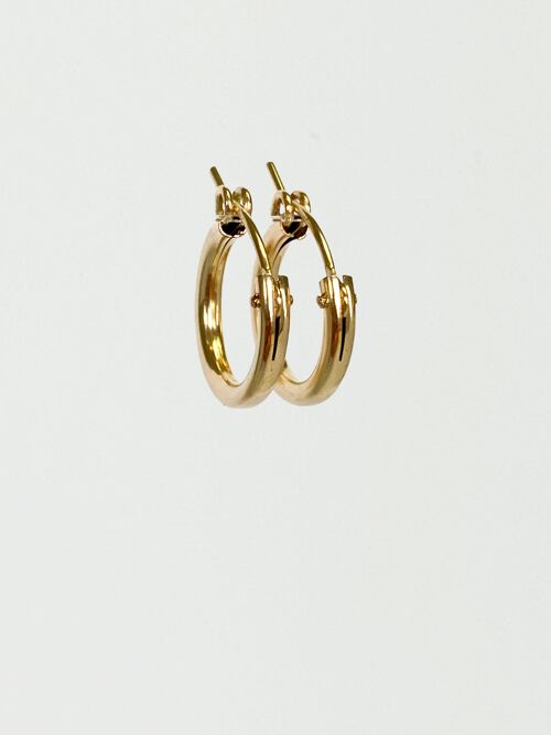 Chunky small hoops gold filled
