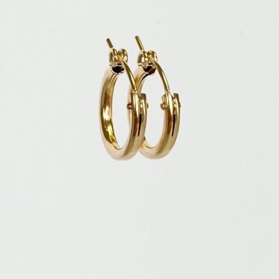 Chunky small hoops gold filled