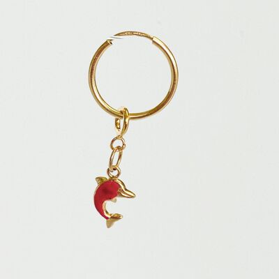 Small 14k gold filled dolphin hoop