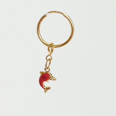 Small 14k gold filled dolphin hoop