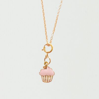 Halskette mit Cupcake-Anhänger aus 14 Karat Gold
