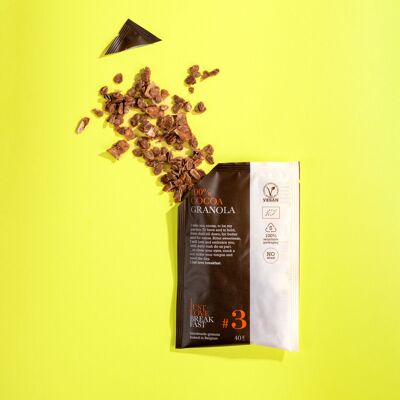 # 3 40g granola de cacao 100% orgánico
