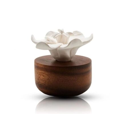 White porcelain and wood scented diffuser - White jasmine