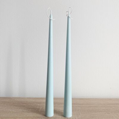 Baby Blue Tall Tapered Candle Set