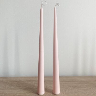 Baby Pink Tall Tapered Candle Set