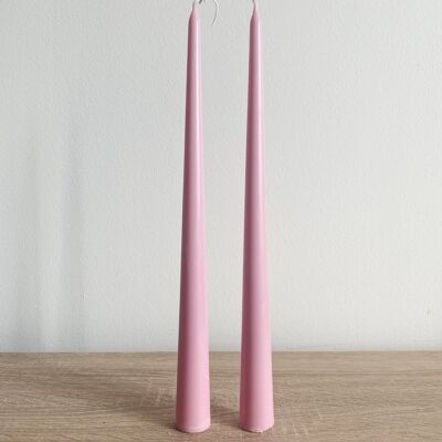 Bubblegum Pink Tall Tapered Candle Set
