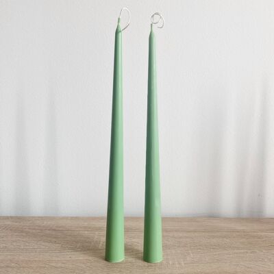 Emerald Green Tall Tapered Candle Set