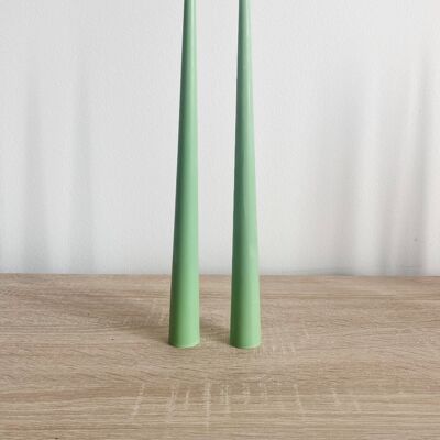Emerald Green Tall Tapered Candle Set