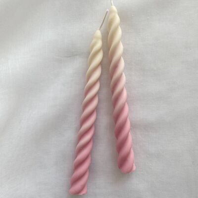Strawberry Whip Ombre Twirl Candle Set