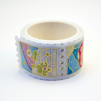 Sello de lámina Taro-rana Washi Tape - 5M de largo 2,5 cm de ancho Scrapbooking Washi-tape - Cinta decorativa con temática de Tarot de rana