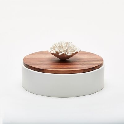 NAMI box Jewelry Box (white & wood) - 15 cm