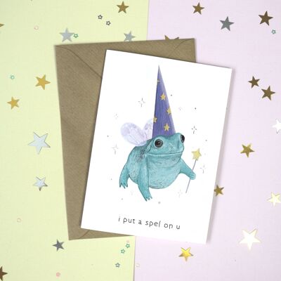 Magic Frog love Card  - Frog Lover Valentines Anniversary Greeting Card