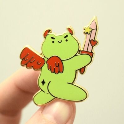 Devil Frog - Épingle en émail - Grenouille d'Halloween
