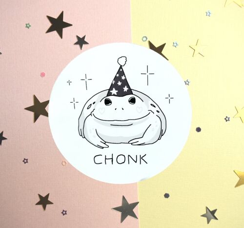 Chonk Frog Sticker - Magic Chonky Frog Glossy Sticker - Frog Sticker