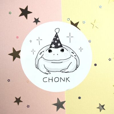 Chonk-Frosch-Aufkleber - magischer Chonky-Frosch-glänzender Aufkleber - Frosch-Aufkleber