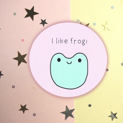 Froggy Club Sticker - Happy Frog Glossy Sticker - Scrapbooking - Portada del portátil - Decoración del portátil - PC