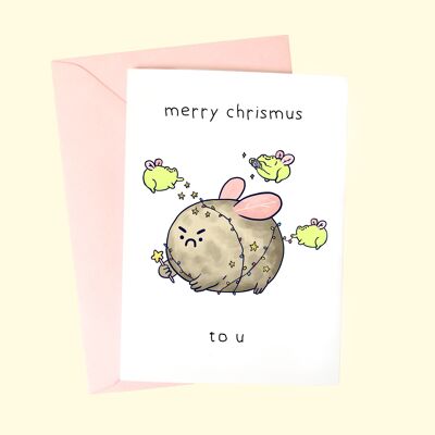 Tarjetas Chrimbo de rana gruñona - Froggies de Navidad - Angy Toad Frog