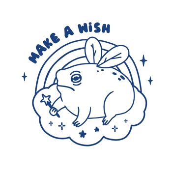 Grumpy Frog Hoodie - Make a wish - Pastel Blue - Cotton - Froggy Apparel - Nimbob 2