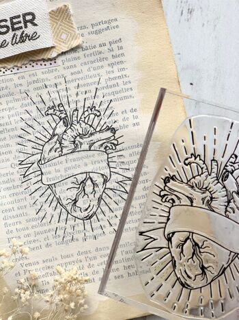 Tampon transparent "Mon Coeur" Frida Kahlo® 5