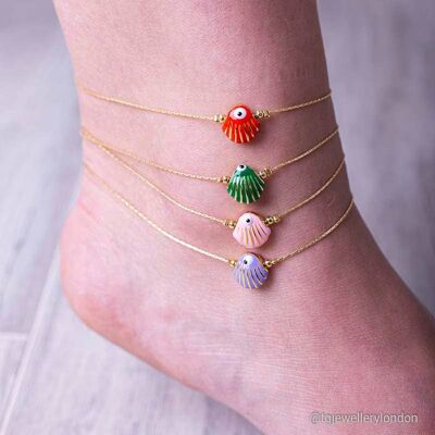 FISH EVIL EYE COLORFUL ANKLETS FOR WHOLESALE