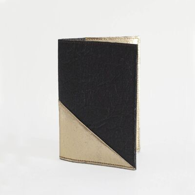 Delia Passport Cover - Negro y dorado