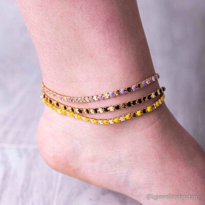 18 CT GOLD PLATED ANKLETS