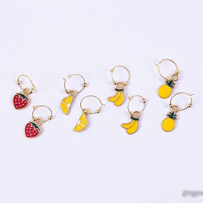 Boucles d'Oreilles Formes de Fruits