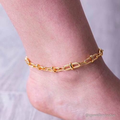 18 CT GOLD PLATED ANKLET FOR WHOLESALE