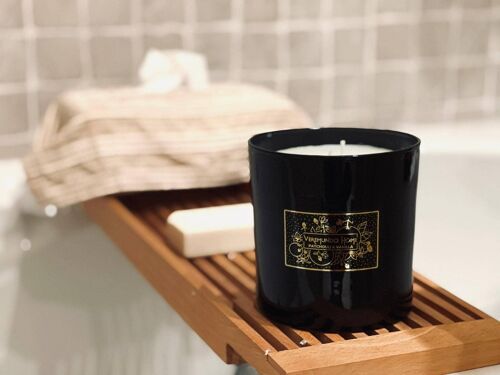 Paris Scented Candle 15x15 - BLACK DESING - Amber & Sandela