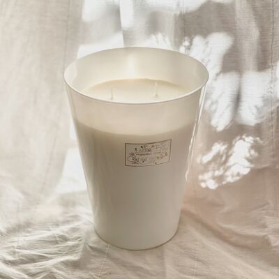 Paris Scented Candle CONICAL - WHITE DESIGN - Jasmine & Rose