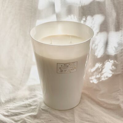 Paris Scented Candle CONICAL - WHITE DESIGN - Jasmine & Rose