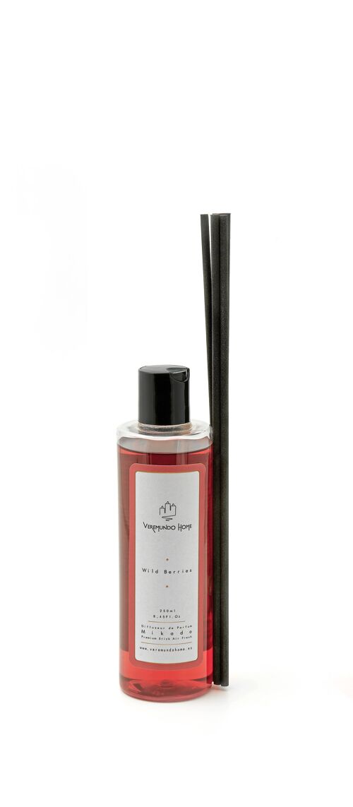 Organic Refill 250ml with rods - Wild berries