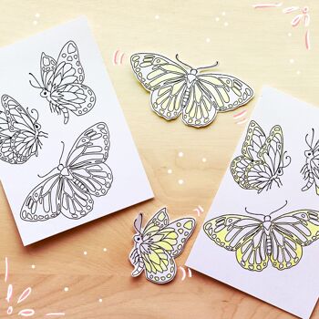 3 Tampons transparents "Délicats papillons" Frida Kahlo® 5