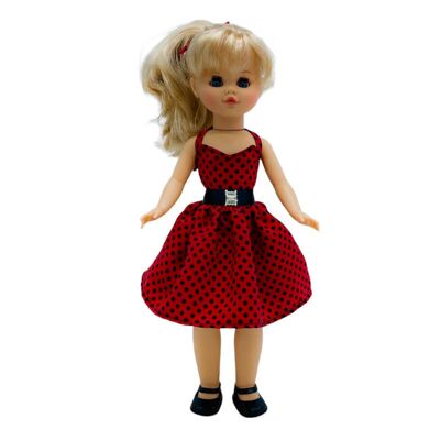 Original Sintra-Puppe 40 cm. Modell 2022 aus 100 % Vinyl mit modischem Pin-Up-Kleid in limitierter Auflage.