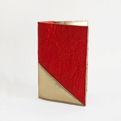 Delia Passport Cover - Paprika & Gold