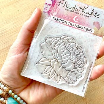 Tampon transparent "Jolie pivoine - 1 " Frida Kahlo® 1
