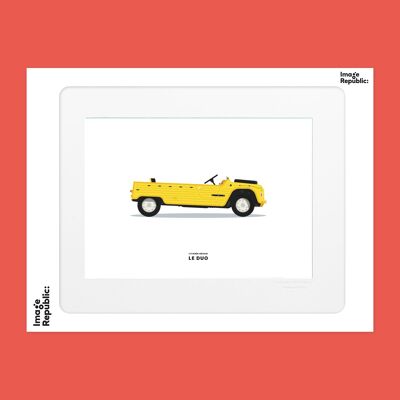 POSTER 30x40 cm DAS GELBE AUTO-DUO CITROEN MEHARI