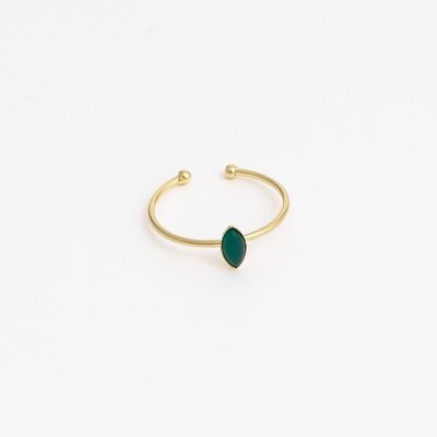 Mini bague Jeannette agate verte