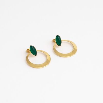 Henriette green agate trio chips