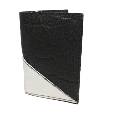 Jesselyn Double Card Holder - Black & Silver