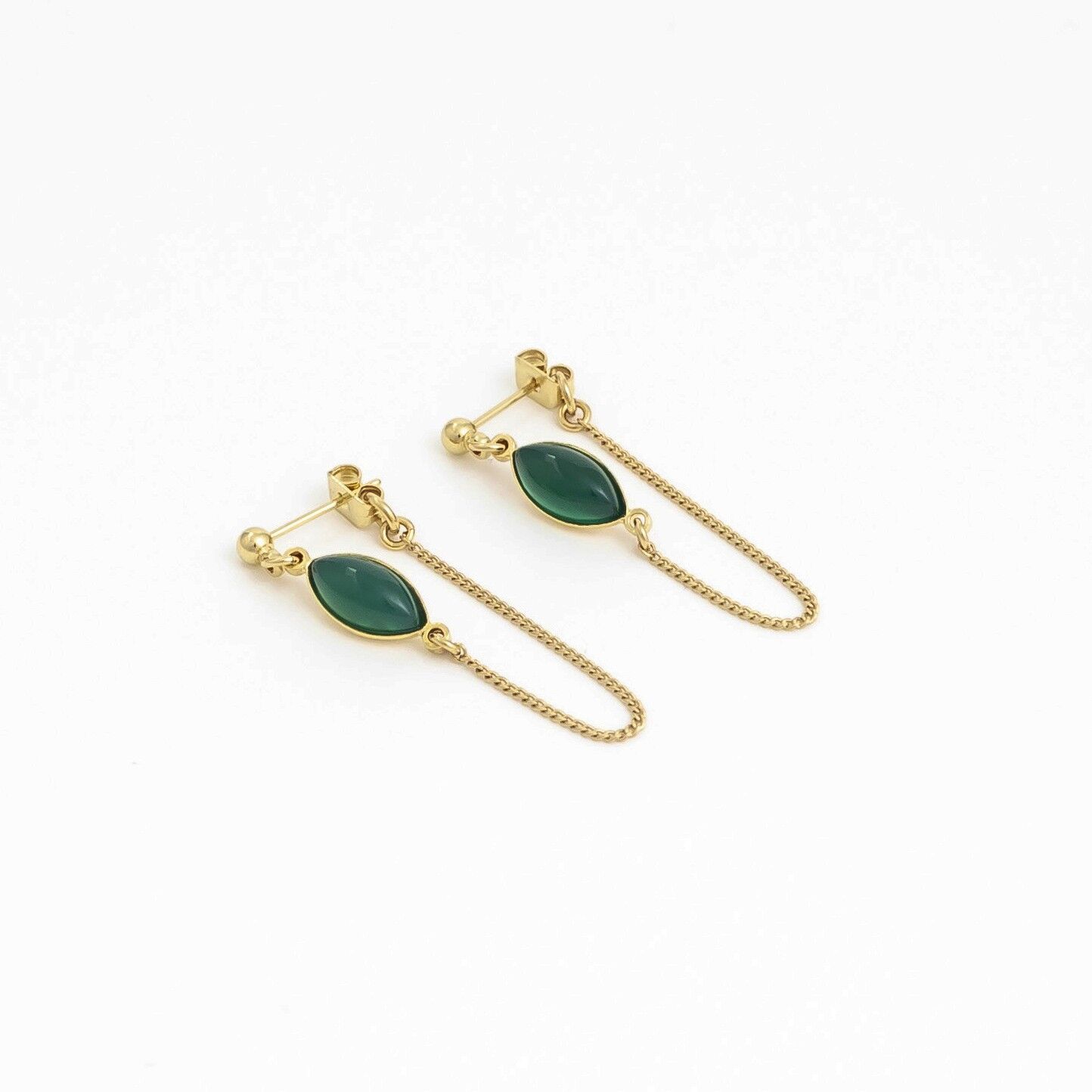 Henriette catena ER agata verde