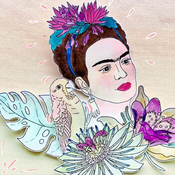 Tampon transparent "Feuilles tropicales - 3" Frida Kahlo® 4