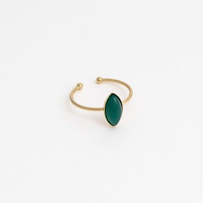 Henriette green agate ring