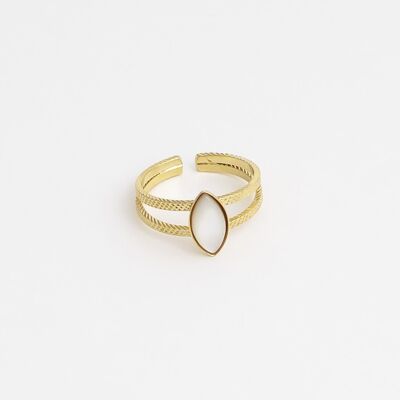 Bague double Henriette nacre