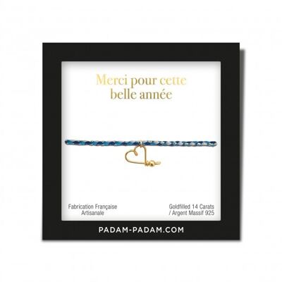 Bracelet merci pour cette belle année goldfilled canard