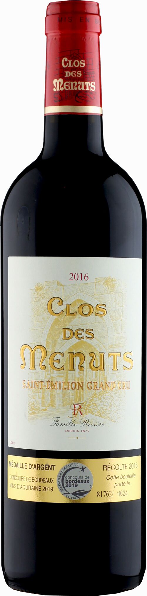 SAINT EMILION VIN ROUGE Clos des Menuts 2018, Saint Emilion Grand Cru, James Suckling 91/100