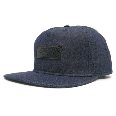 Rail Cap Blue - Snapback Caps - Jean Hat With Pattern