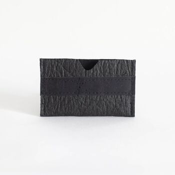 Porte-cartes slim Terra - Noir & Liège